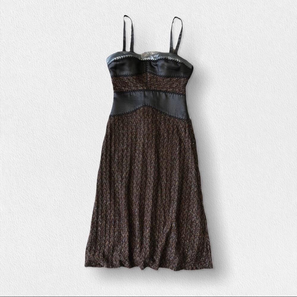 New Missoni corset bustier metallic  midi dress S